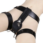 Leather Chastity Belt for Women – Adjustable Lockable Harness