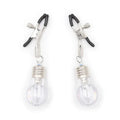 LED Nipple Clamps — Rubber-Tipped, Metal Clamp Set for Couples