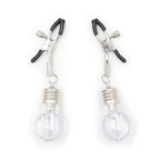 LED Nipple Clamps — Rubber-Tipped, Metal Clamp Set for Couples