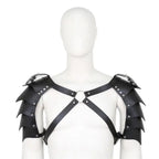 PU Leather Shoulder Armor X Chest Harness