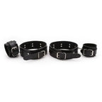 Leather Hogtie Restraint Set: Adjustable Ankle & Wrist Bondage Cuffs