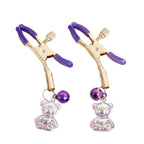 Adjustable Bear Nipple Clamps - Rose Gold BDSM Toys for Couples Sensory Play