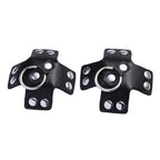 Dominitoy Studded Star Leather Nipple Pasties - BDSM O-Ring Fetish