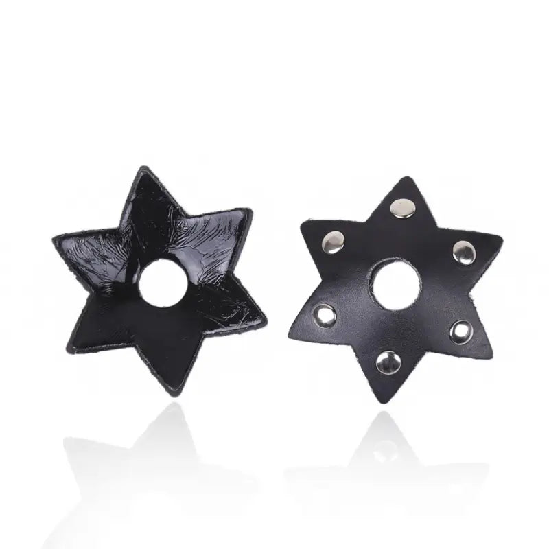 Dominitoy Leather Star Nipple Pasties – Studded Fetish Covers for Tease & Roleplay