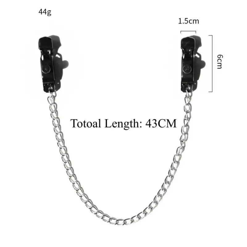 Metal Nipple Clamps with 43cm Chain