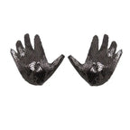 Black Sequin Hand-Shaped Nipple Pasties – Sparkly BDSM Body Jewelry for Adults