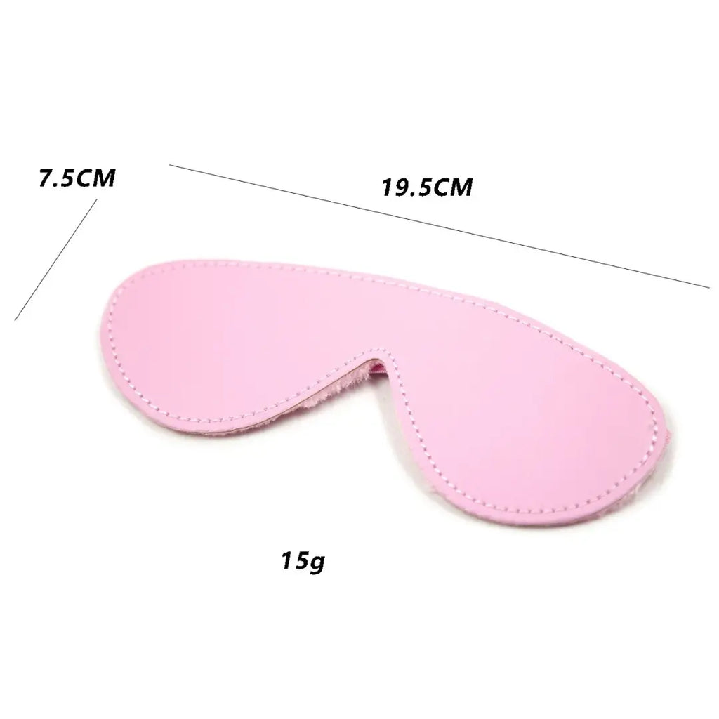 Plush blindfold size chart 11cm by 9.5cm - Dominitoy 232001004