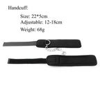 Soft Padded Handcuffs with Metal Chain – Adjustable BDSM Restraints