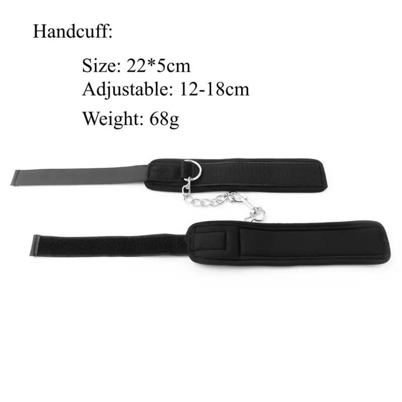 Soft Padded Handcuffs with Metal Chain – Adjustable BDSM Restraints