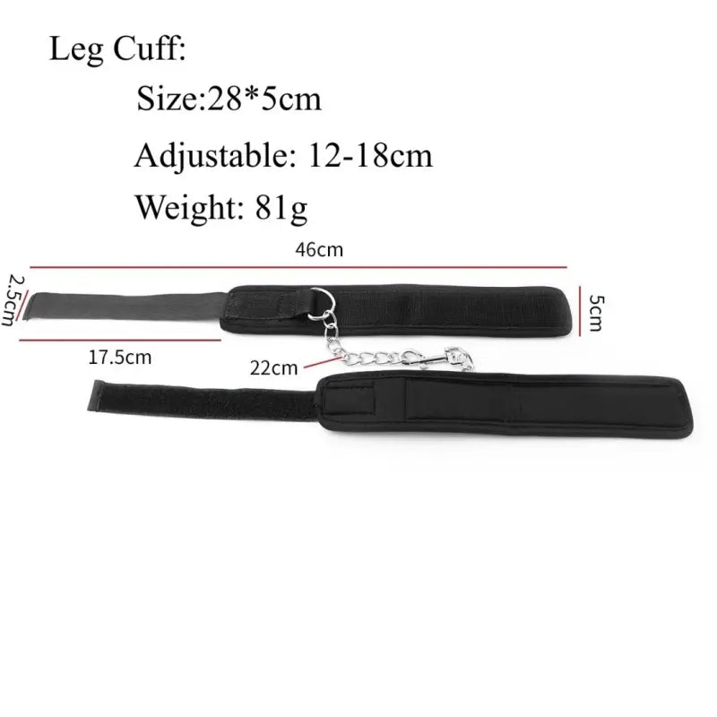Soft Padded Handcuffs with Metal Chain – Adjustable BDSM Restraints
