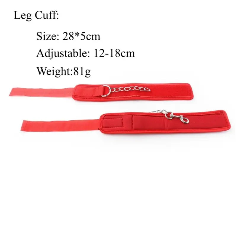 Soft Padded Handcuffs with Metal Chain – Adjustable BDSM Restraints