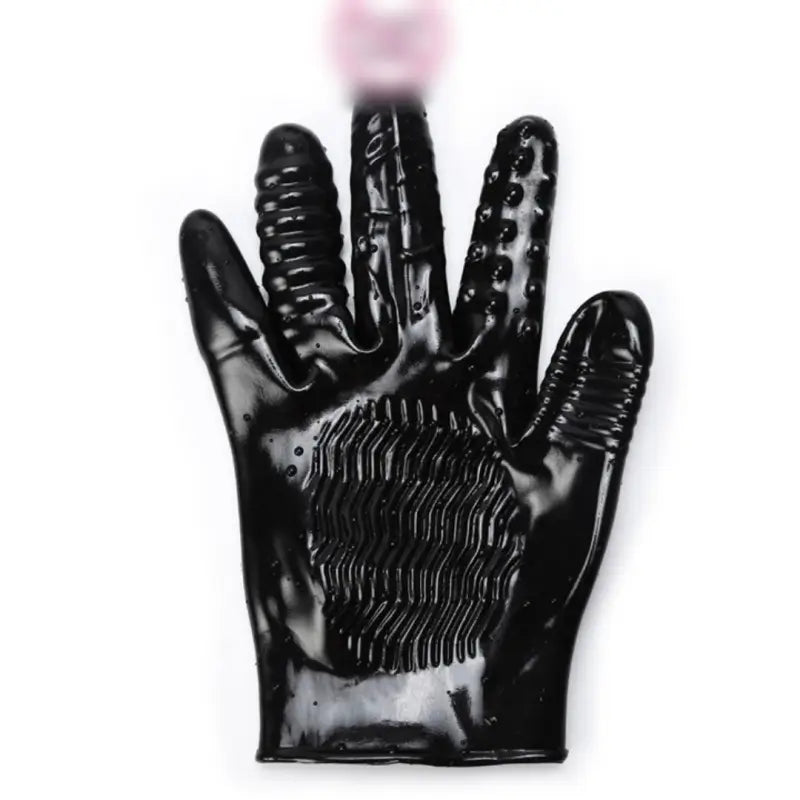 Five-Finger Vibrating Glove - Waterproof, Body-Safe Silicone Feel BDSM Toy