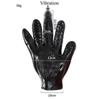 Five-Finger Vibrating Glove - Waterproof, Body-Safe Silicone Feel BDSM Toy