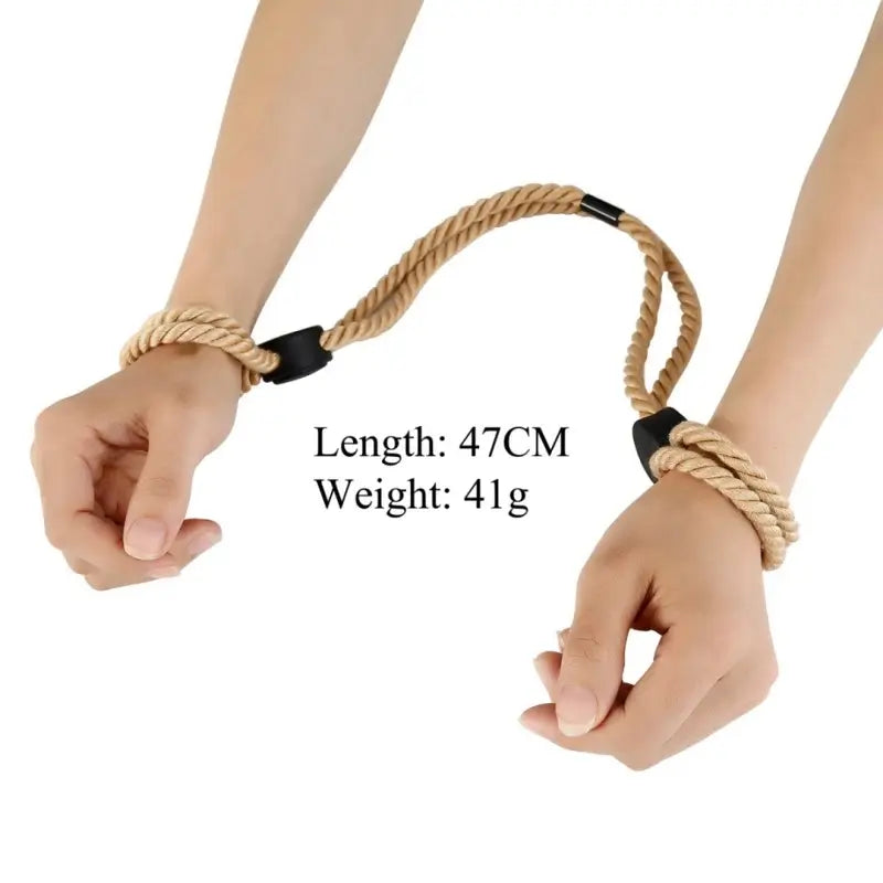 Adjustable Rope Hand Cuff – Soft Double-Loop Wrist/Ankle Restraints