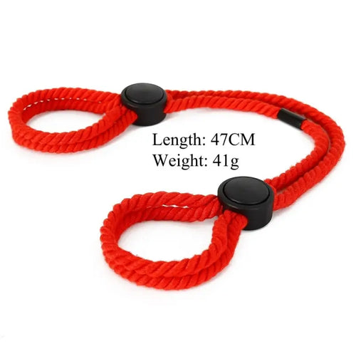 Adjustable Rope Hand Cuff – Soft Double-Loop Wrist/Ankle Restraints
