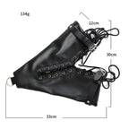 Leather Lace-Up Ankle Restraints with D-Rings