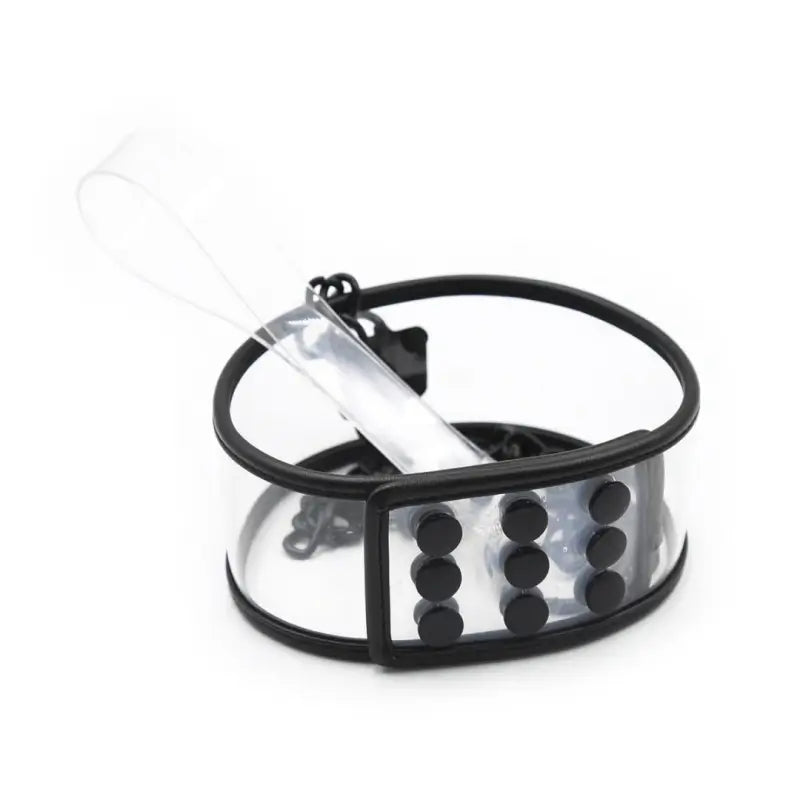 Transparent bdsm collar six snap closure detail - Dominitoy 252401233