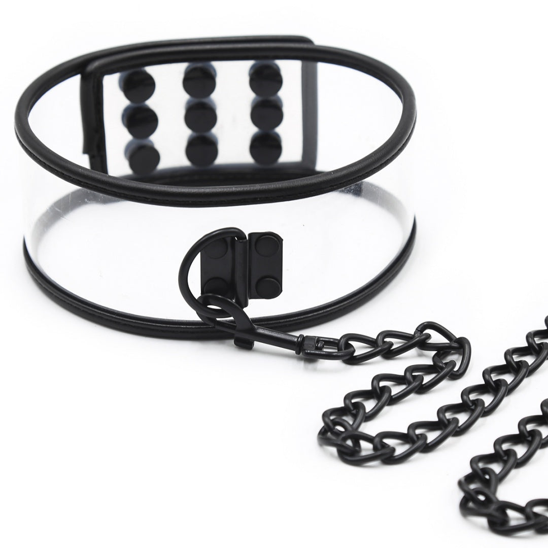 Clear collar O-ring and chain clasp detail - Dominitoy 252401233