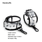 Clear PVC handcuffs 24.5cm adjustable 18-30cm - Dominitoy 252401233T