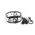 Transparent bdsm collar pin buckle and O-ring detail - Dominitoy 252402233