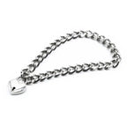 Heart Lock Day Collar – Heavy Chain Padlock Necklace for Couples