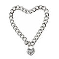 Heart Lock Day Collar – Heavy Chain Padlock Necklace for Couples