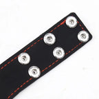Bat-Shaped PU Leather Collar with Detachable Chain Leash