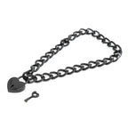 Black Chain Heart Padlock Day Collar – Dominitoy Gothic Lock Choker