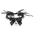 Black Lace Bell Collar – Adjustable Satin Ruffle Choker