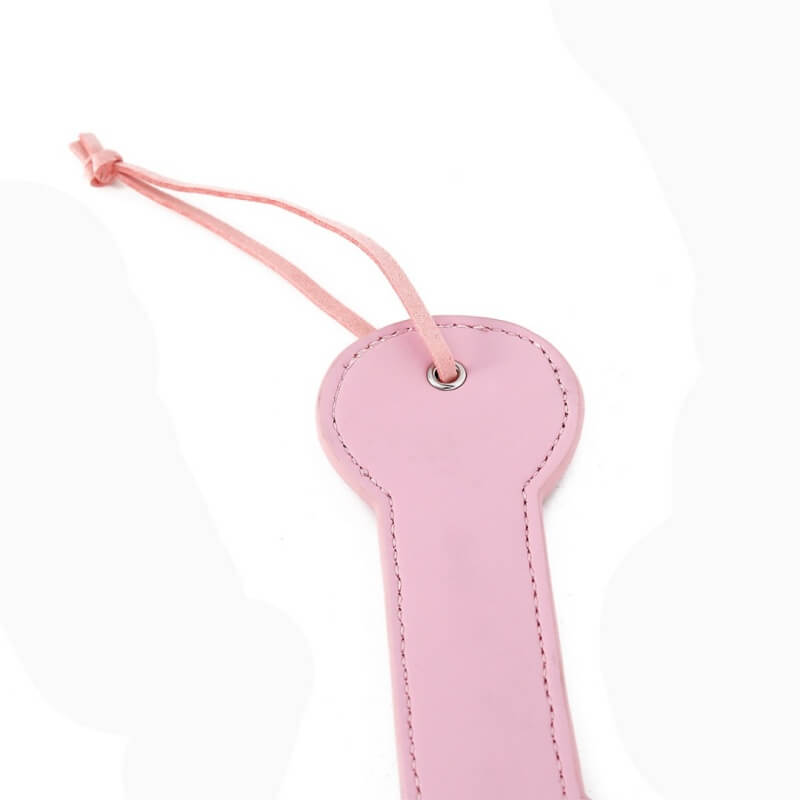 Pink Cat Leather Paddle