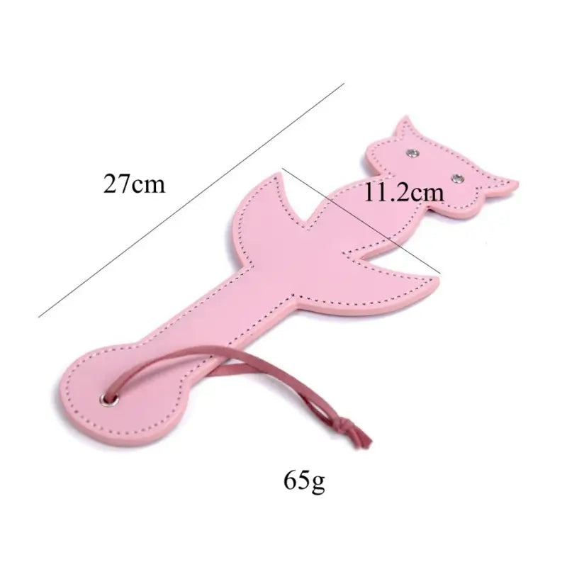 Pink Cat Leather Paddle