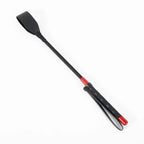 Black & Red Braided BDSM Cane — 45cm Leather/PU Impact Cane