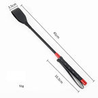 Black & Red Braided BDSM Cane — 45cm Leather/PU Impact Cane