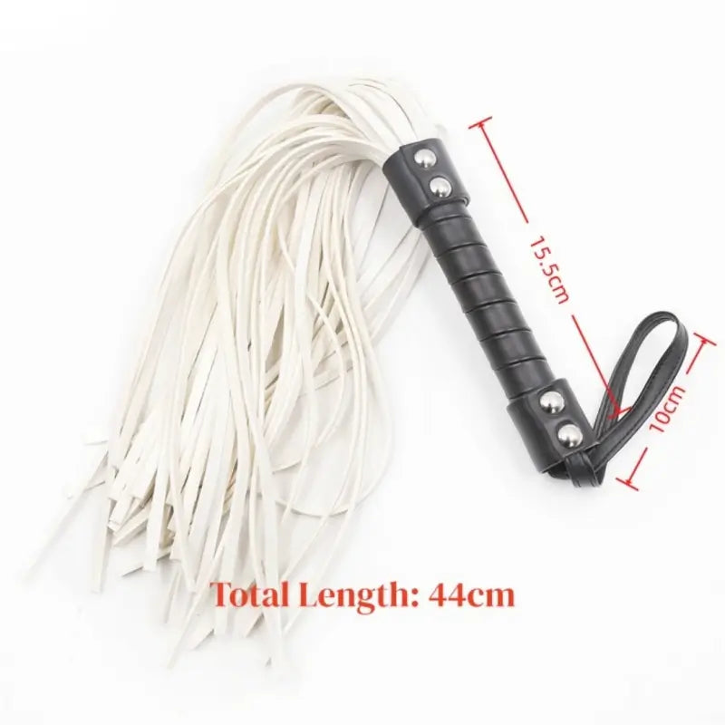 Látigo de cuero Dominitoy - 44 cm - Juguete de bondage BDSM para parejas y principiantes