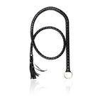 Extra Long Black Shiny Leather BDSM Whip 1.4M