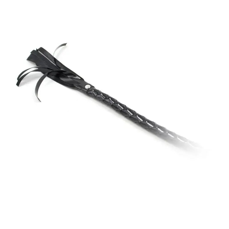 Extra Long Black Shiny Leather BDSM Whip 1.4M