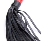 Dominitoy Red Studded Leather Flogger - Premium BDSM Whip for Couples Play