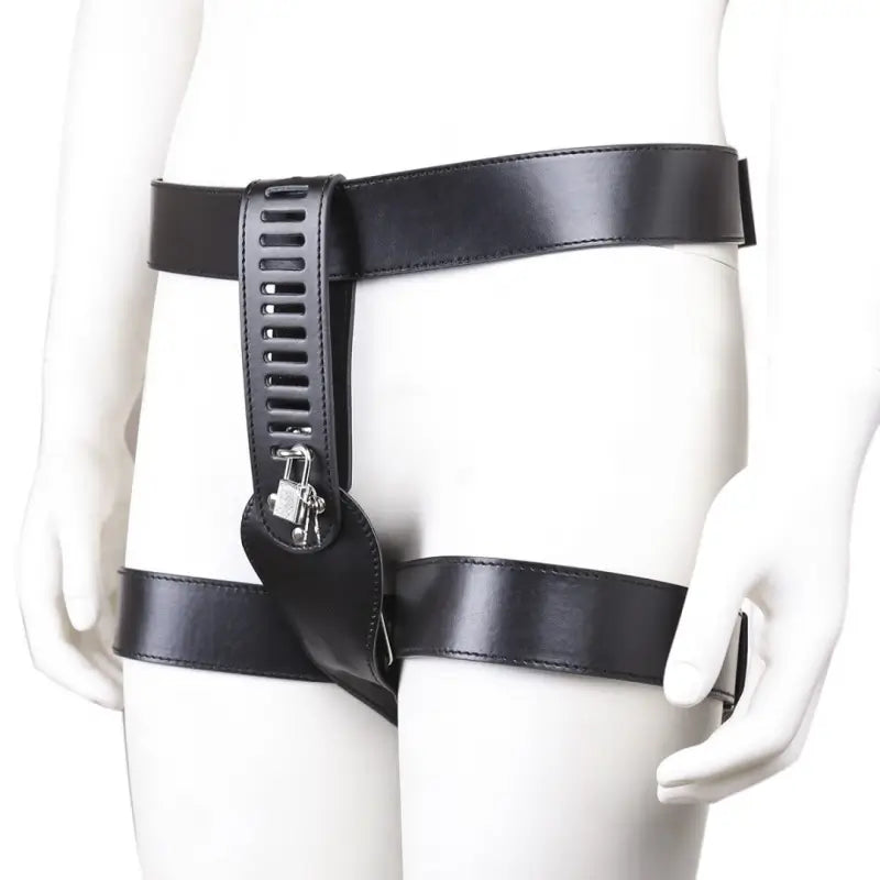 Leather Chastity Belt for Women – Adjustable Lockable Harness