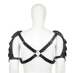 PU Leather Shoulder Armor X Chest Harness