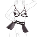 Dominitoy PU Leather Sexy Skirt with Adjustable Straps — Fetish Mini Skirt