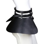 Dominitoy PU Leather Sexy Skirt with Adjustable Straps — Fetish Mini Skirt