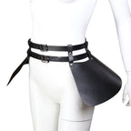 Dominitoy PU Leather Sexy Skirt with Adjustable Straps — Fetish Mini Skirt