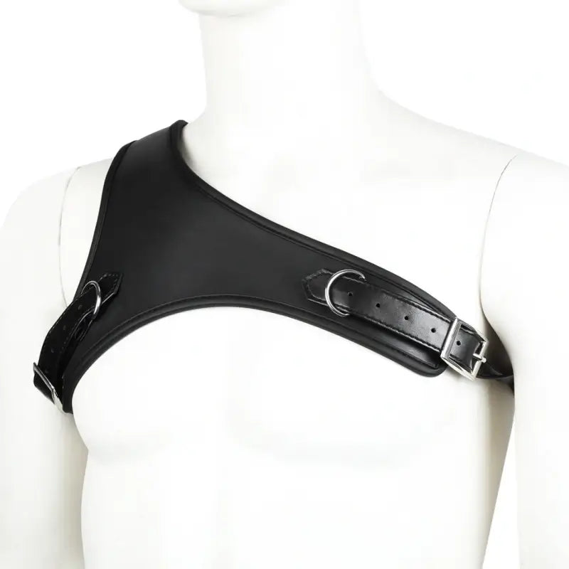 One-Shoulder Leather Harness with Padded Shoulder