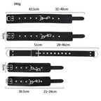 PU Leather Adjustable Arm & Wrist Cuffs — Padded Bondage Restraints Set