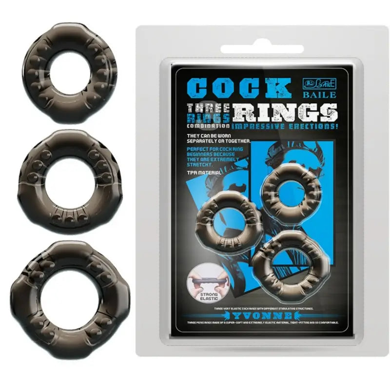 Triple Cock Ring Set — Super-Soft Stretchy Rings for Harder, Longer
