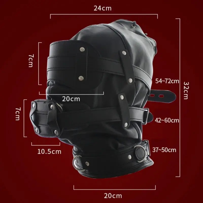 Leather Bdsm Hood – Detachable Gag Slave Mask