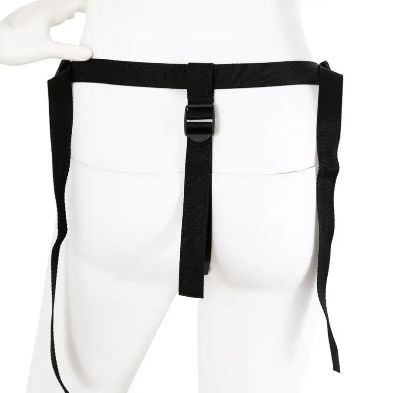 Premium Black PU Leather Removable Suction Cup Strap-On Harness System