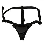 Premium Black PU Leather Removable Suction Cup Strap-On Harness System