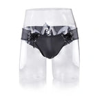 Men's Lace-Up Leather Thong – BDSM Fetish Harness Brief for Men