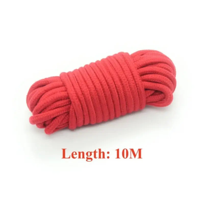 Red BDSM Kit – 6‑Piece Bondage Set with 10M Rope for Couples & Beginners